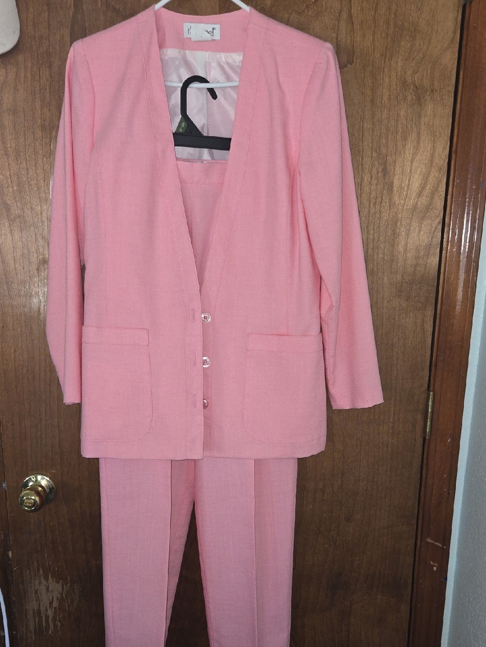 Vintage Gorgeous Pink Women's Blazer and Pants Suit